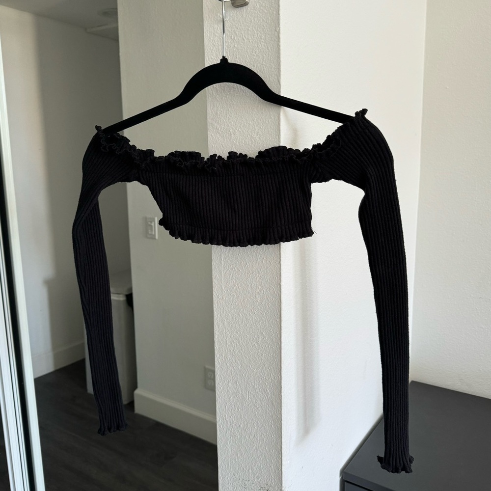 AYAI Super Crop Long Sleeve Rib